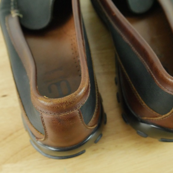 Allen Edmonds Boulder Mens 12 D Black Brown Leather Driving Loafers Moc Toe Shoe main image 7